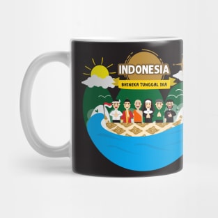 Bhineka Tunggal Ika of Indonesia T-Shirt Design Mug